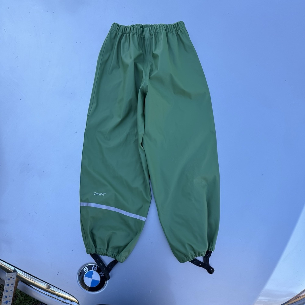 CeLaVi green waterproof trousers made of PU material Youth Size 120 Years 6-7